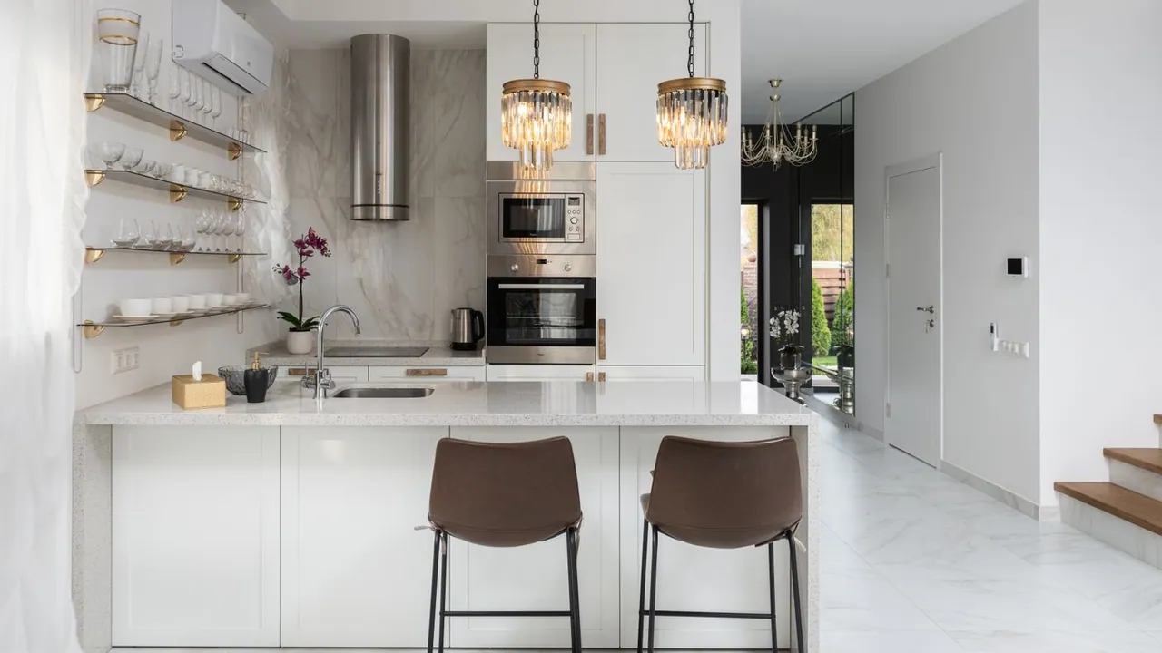 Open kitchen and living area in a Boynton Beach style home — open floor plans let cooking smoke travel the whole house in minutes